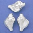 Conch Sea Shell Beads Silver Plated Large 21mm Approx 3