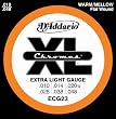 D'Addario ECG23 Chromes Flat Wound Electric Guitar Strings, Extra Light, 10-48
