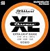 D'Addario ECG23 Chromes Flat Wound Electric Guitar Strings, Extra Light, 10-48