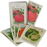 Farmers' Market Vegetables Postcards Cavallini Carte Postal Tin of 18 postcards (9 different designs), One