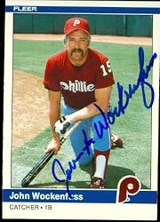 Johnny Wockenfuss autographed Baseball Card (Philadelphia Phillies) 1984 Fleer #U-129