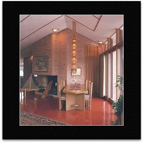 Frank Lloyd Wright - Dr. and Mrs Paul Olfelt House Minnesota 1958 Matted Mini Poster - 40x40cm