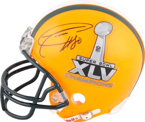 Donald Driver Autographed Mini Helmet | Details: Green Bay Packers, Super Bowl XLV Logo, Half and Half