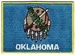 Oklahoma State Flag Embroidered Patch Iron-On OK Emblem