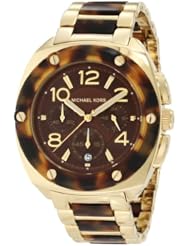 Michael Kors Tribeca Tortoise Acetate and Stainless Steel Brown Dial Watch