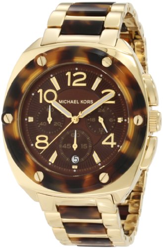 Michael Kors Tribeca Tortoise Acetate and Stainless Steel Brown Dial Watch