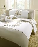 BROWN & ORANGE 6 PIECE BEDDING DOUBLE DUVET COVER SET WITH BED RUNNER & CUSHION COVERS