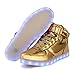 AoSiFu Kids Boy High Top USB Charging LED Shoes Flashing Fashion Sneakers