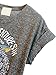 Choies Women's Cotton Cheshire Cat Pattern Short Sleeve Round Neck Loose Crop Top