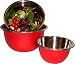 ExcelSteel 3-Piece Red Mixing Bowl Set