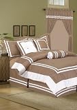 7Pcs Queen Hotel Collection Block Bed in a Bag Taupe