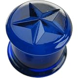 Single Pyrex Double Domed 3D Plug: 5/8g 3/8 Cobalt Blue Navigational Star