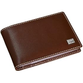 sigel - porte-carte de visite "Siena", cuir Nappa, marron, pour 40 cartes jusqu'� 90 x 58 mm, avec coutures blanches, dimensions: (L)110 x (P)16 x (H)75 mm (VZ231