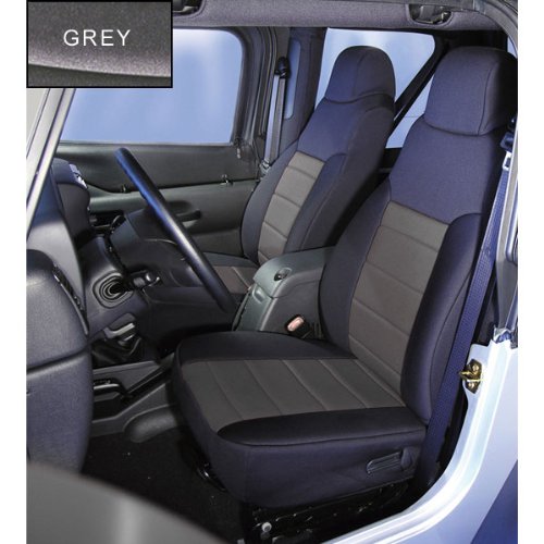 Rugged Ridge 13211.09 Black/Grey Custom Neoprene Front Seat Cover - Pair On Sale