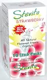 Stevita Co. STRAWBERRY Flavored Stevia Stick Packs Drink Mix 10 Sticks per box