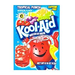 Kool-Aid Tropical Punch Unsweetened Soft Drink Mix, 0.16-Ounce Packets (Pack of 96)