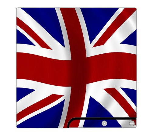 UK Flag Decorative Protector Skin Decal Sticker for PlayStation 3 PS3 SLIM Console