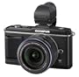 Olympus PEN E-P2 Systemkamera (12,3 Megapixel, 7,6 cm Display, Bildstabilisator) Kit inkl. 14-42mm Objektiv und EVF Sucher schwarz