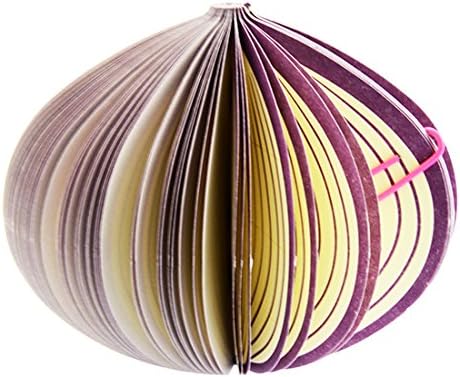 CK-mall Cute 3D Specially Vegetable Design Note Desk Memo Paper Scratch Pad Notepad Sticky Note, Eggplant Onion Cabbage Green Pepper Pumpkin Design (Onion)