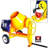 9 Cubic-Foot 13 HP Gas-Powered Cement Mixer DOT Approved