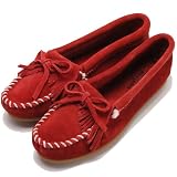 Minnetonka(ミネトンカ)キルティー スエード モカシン レッド/Kilty Suede Moc 406 Red (サイズUS6inch(22.5～23cm))