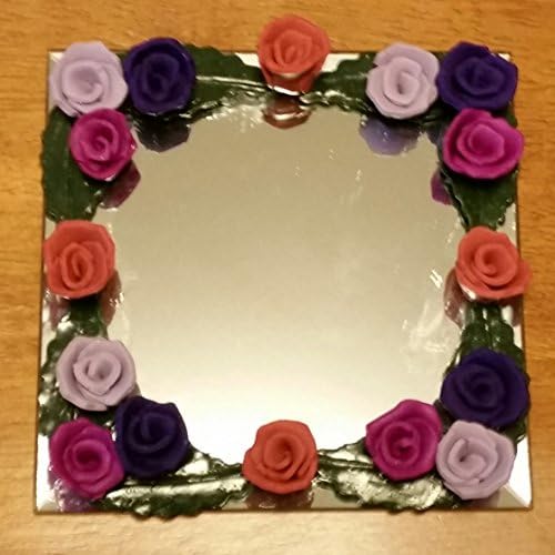 Purple Flower Mirror Candle Base
