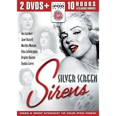 SILVER SCREEN SIRENS - 6 KLASSIKER - (2DVD + video iPod ready disc) - englisch (keine deutsche Sprache)