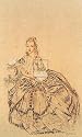 Art Poster Print - Madame Du Barry in Banishment - Artist: Sir William Rus Flint - Poster Size: 16 X 23 inches