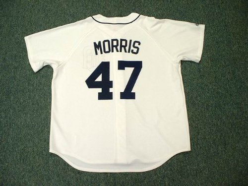 JACK MORRIS Detroit Tigers Majestic Athletic Home Baseball Jersey, LARGE