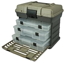 Plano Molding 1373 Stow N Go Tool Box with 3-Utility Organizers, Graphite Gray and Sandstone