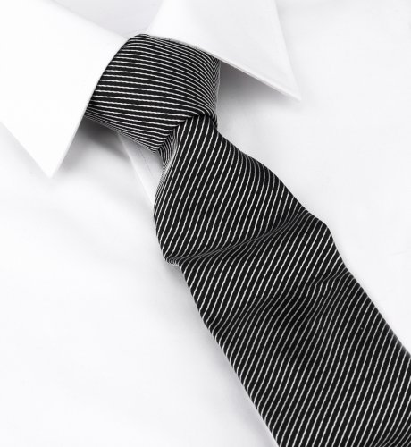 Slim Fit Machine Washable Fine Contrast Stripe Tie