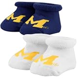 Michigan Wolverines Infant 2-Pack Bootie Socks