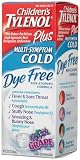 Tylenol Children's Plus Multi-Symptom Cold, Grape Dye Free, 4-Ounce Oral Suspension (Pack of 4)