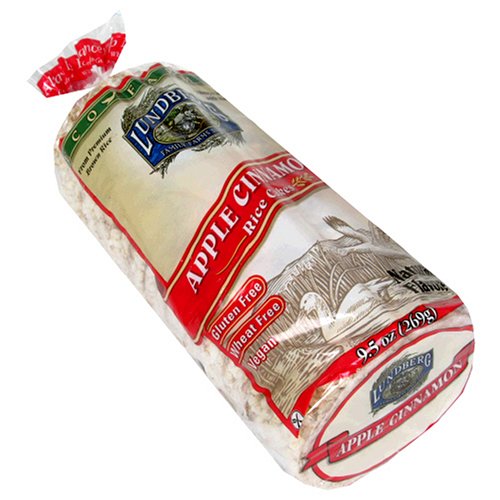 Lundberg Eco-Farmed Apple Cinnamon Rice Cake, 9.5-Ounce Units (Pack of 12)