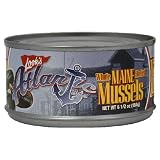 Atlantic Whole Shelled Mussels, 6.5-Ounce Tins (Pack of 6)