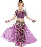Astage Big Girls` Belly Dance Carnival Dancing Dress Purple S-M