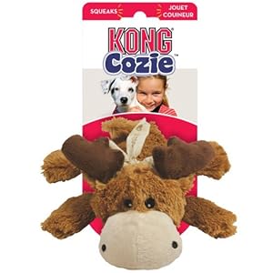 KONG Cozie Marvin the Moose, Medium Dog Toy, Brown