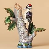 Jim Shore Woodpecker on Branch "Knock on Wood" Figurine 5.75"H