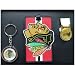 Chicago Blackhawks Spinning Keychain,Luggage ID Tag and a Brass Money Clip