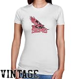NCAA S.E. Missouri State Redhawks Ladies White Distressed Logo Vintage Slim Fit T-shirt