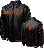Texas Longhorns Faux Leather Full-Zip Varsity Jacket