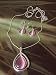 Fashion pendant and earring set design 629 lilac on silver colour chain