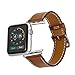 FOTOWELT for Apple Watch Band, Genuine Leather Single Tour Luxury Watch Band Strap Replacement for Apple Watch iWahtch Models 42mm--Brown