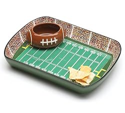 Football Stadium Chip And Dip Serving Set Great For Parties and Kitchen Decor