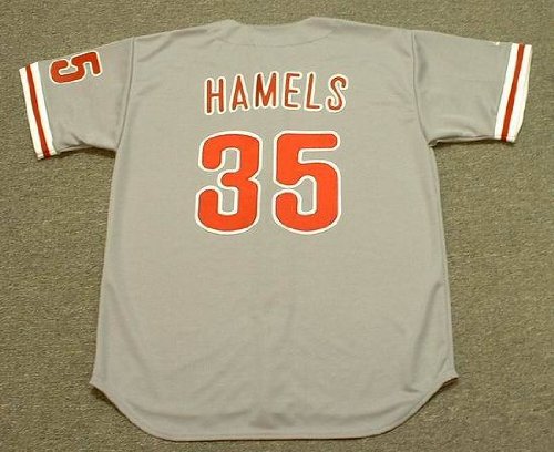 COLE HAMELS Philadelphia Phillies Majestic Away Baseball Jersey, LARGE