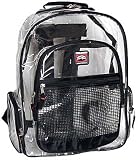 TrailMaker Clear PVC School Backpack/ Outdoor Backpack with Black Trim