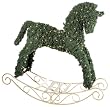 50" Pre-Lit Topiary Rocking Horse Christmas Decoration - Clear Lights