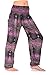Bangkokpants Hippie Pants Peacock Black Purple Stripe One Size US Size 0-12