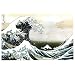 Katsushika Hokusai (The Great Wave off Kanagawa with border) Art Poster Print - 36x24