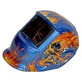 半自動溶接マスク スカル ブルー